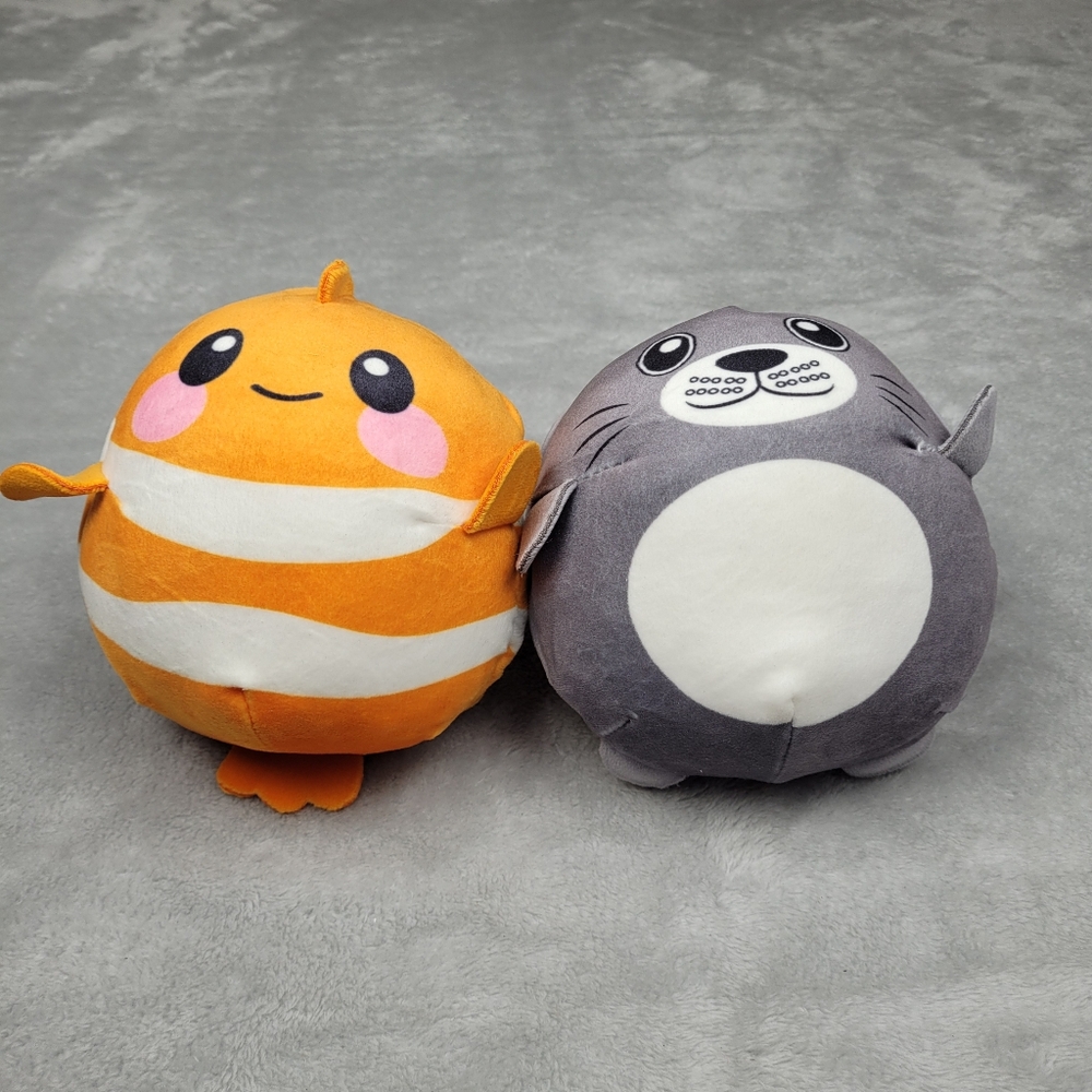 Lot Of 2 Eggamals Reversible Plush Toy  S
